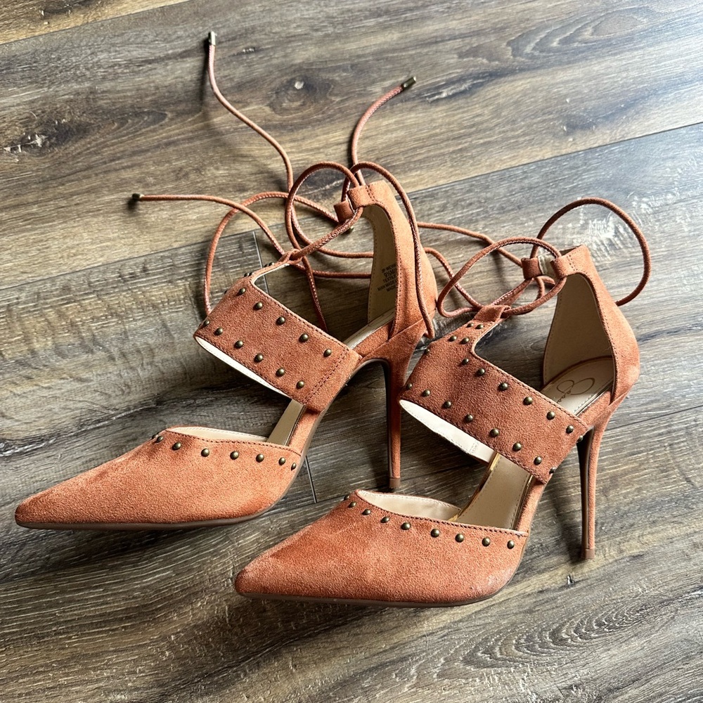 Jessica Simpson Brown Studded Women's Heels